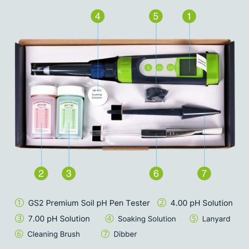 造園材料・資材 GroStar Premium Pen Testers GroStar GS2 pH Pocket Meter: Precise Soil pH Measurement for Growers